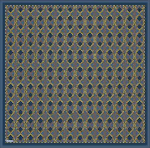 Armine Klasik Desenli Saf İpek Twill Eşarp 9410D 55
