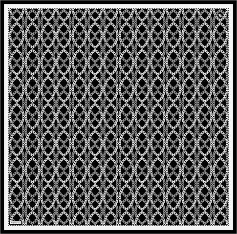 Armine Klasik Desenli Saf İpek Twill Eşarp 9410D 89