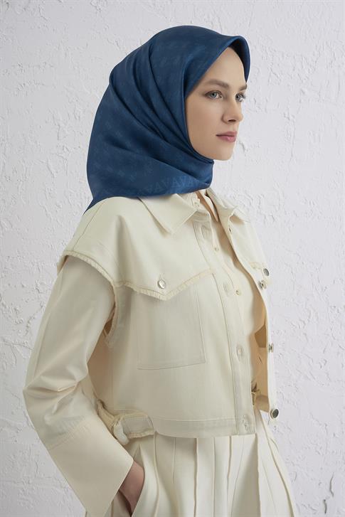 Armine Monogram Desenli Saf İpek Twill Eşarp 9412D 06