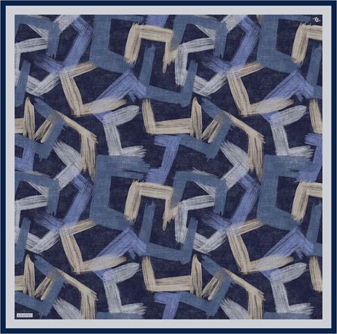 Armine Geometrik Desenli Saf İpek Twill Eşarp 9413D 31