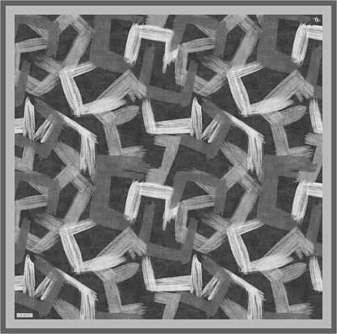 Armine Geometrik Desenli Saf İpek Twill Eşarp 9413D 84