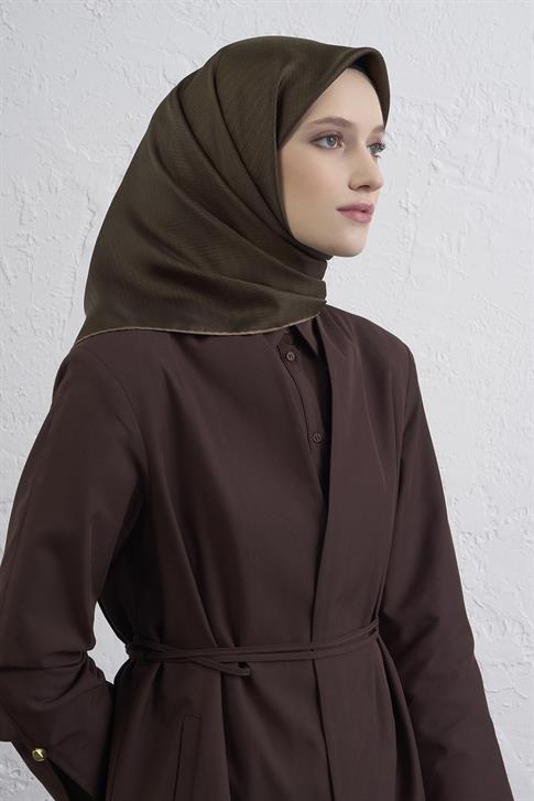 Armine Soyut Desenli Saf İpek Twill Eşarp 9415D 32