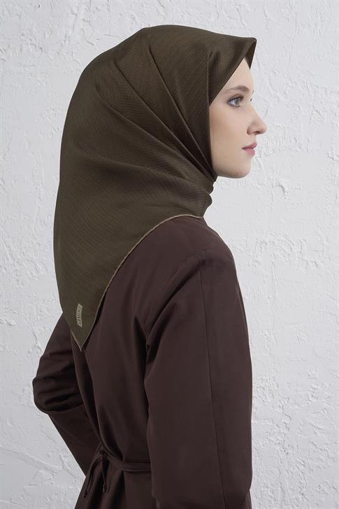 Armine Soyut Desenli Saf İpek Twill Eşarp 9415D 32