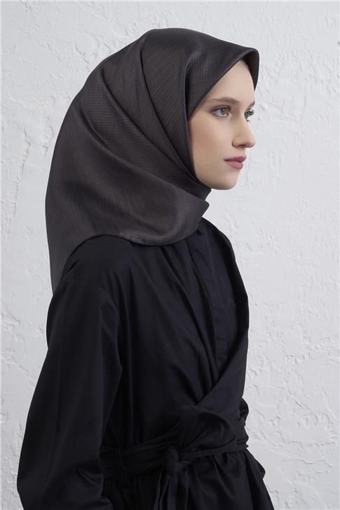 Armine Soyut Desenli Saf İpek Twill Eşarp 9415D 55