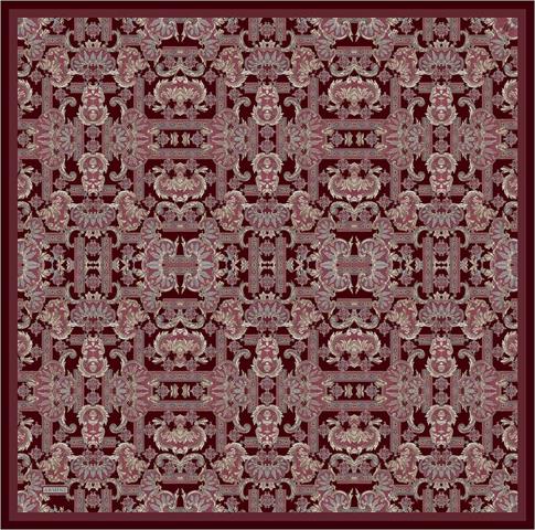 Armine Etnik Desen Saf İpek Twill Eşarp 9416D 84 