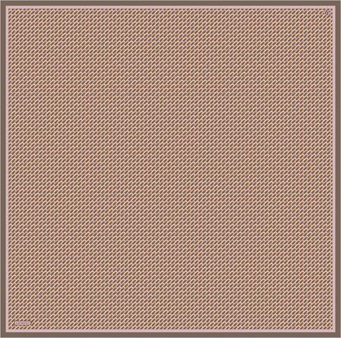 Armine Geometrik Desenli Saf İpek Twill Eşarp 9417D 05