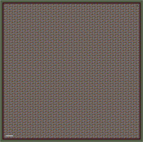 Armine Geometrik Desenli Saf İpek Twill Eşarp 9417D 52