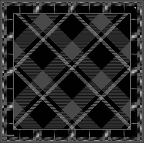 Armine Geometrik Desenli Saf İpek Twill Eşarp 9418D 81