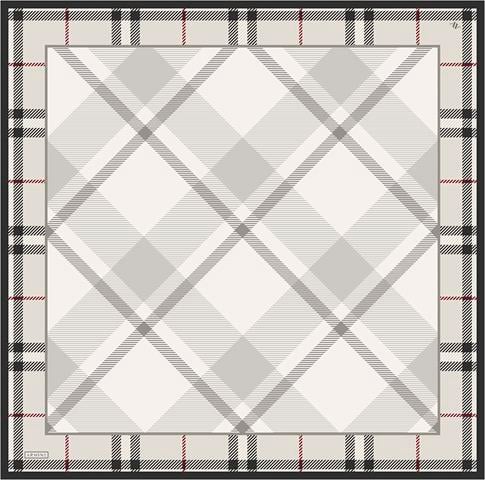 Armine Geometrik Desenli Saf İpek Twill Eşarp 9418D 82 