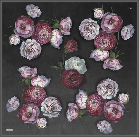 Armine Çiçek Desenli Saf İpek Twill Eşarp 9419D 85