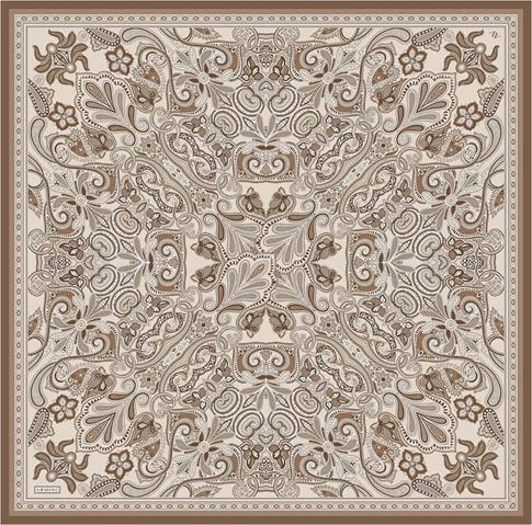 Armine Etnik Desen Saf İpek Twill Eşarp 9421D 04
