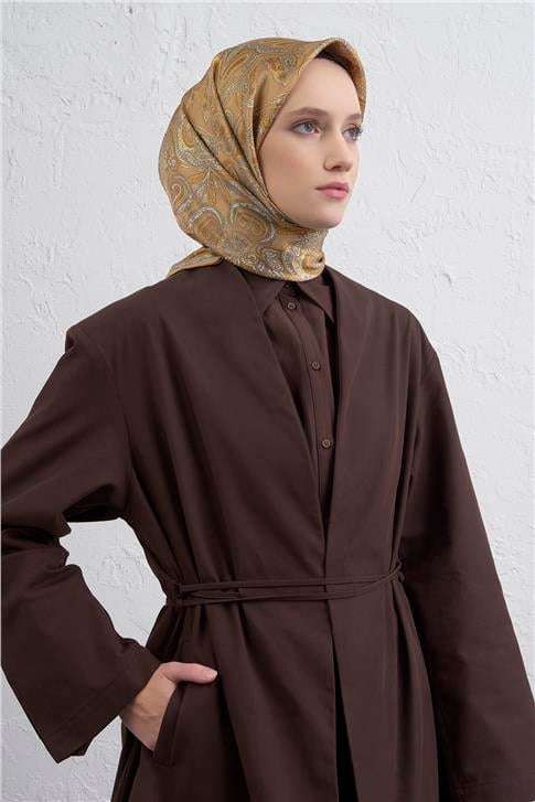 Armine Etnik Desen Saf İpek Twill Eşarp 9421D 05