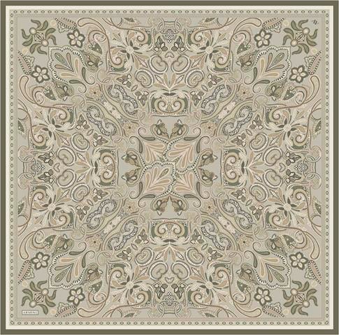 Armine Etnik Desen Saf İpek Twill Eşarp 9421D 36