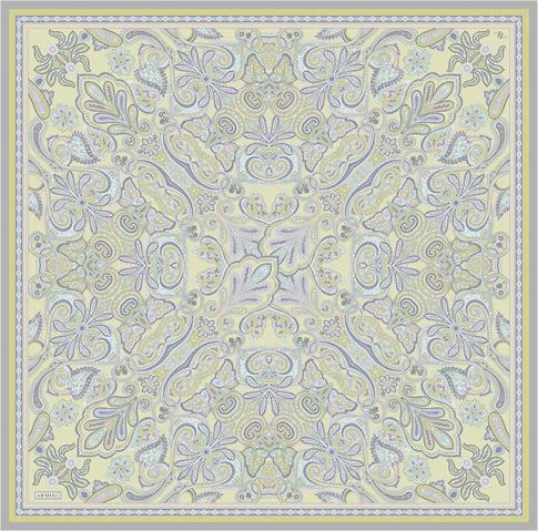 Armine Etnik Desen Saf İpek Twill Eşarp 9421D 83