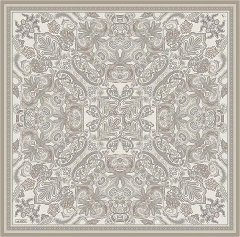 Armine Etnik Desen Saf İpek Twill Eşarp 9421D 84