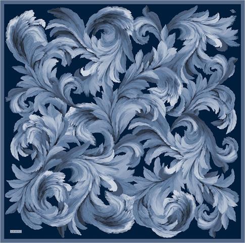 Armine Soyut Desenli Saf İpek Twill Eşarp 9423D 54