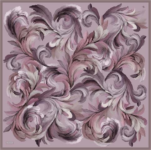 Armine Soyut Desenli Saf İpek Twill Eşarp 9423D 87