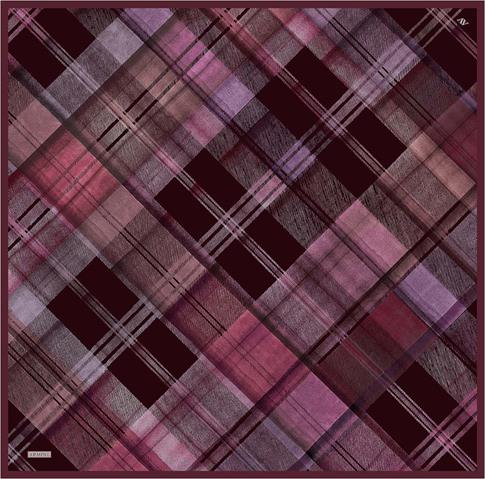 Armine Geometrik Desenli Saf İpek Twill Eşarp 9424D 82