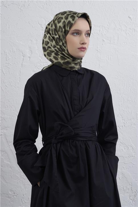 Armine Klasik Desenli Saf İpek Twill Eşarp 9425D 32