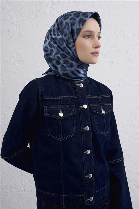 Armine Klasik Desenli Saf İpek Twill Eşarp 9425D 33