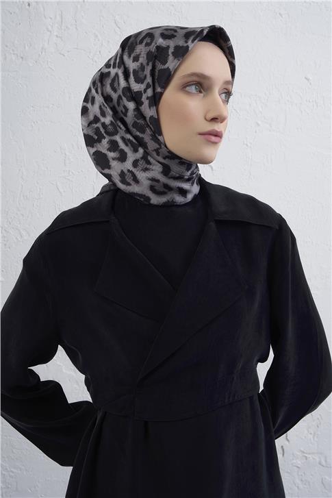 Armine Klasik Desenli Saf İpek Twill Eşarp 9425D 51