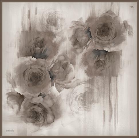 Armine Çiçek Desenli Saf İpek Twill Eşarp 9426D 82