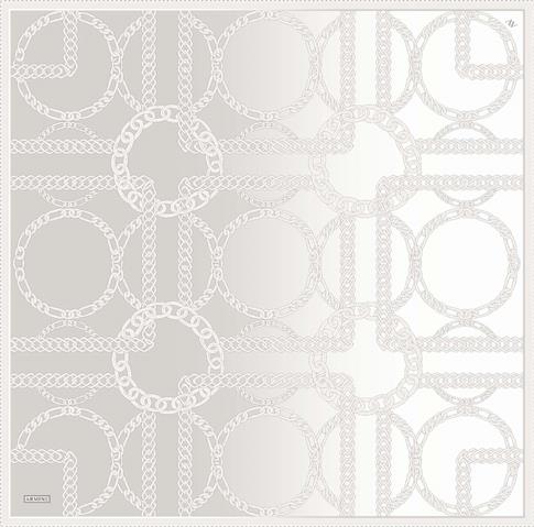 Armine Geometrik Desenli Saf İpek Twill Eşarp 9427D 80