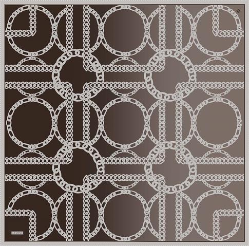Armine Geometrik Desenli Saf İpek Twill Eşarp 9427D 81