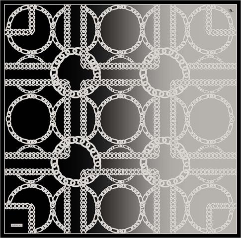 Armine Geometrik Desenli Saf İpek Twill Eşarp 9427D 82