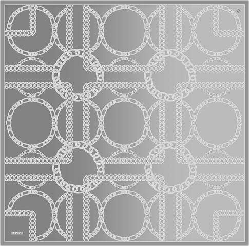 Armine Geometrik Desenli Saf İpek Twill Eşarp 9427D 88