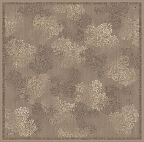 Armine Klasik Desenli Saf İpek Twill Eşarp 9428D 38