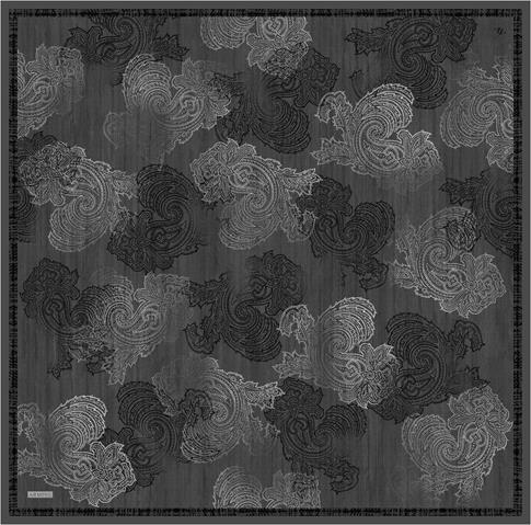 Armine Klasik Desenli Saf İpek Twill Eşarp 9428D 52