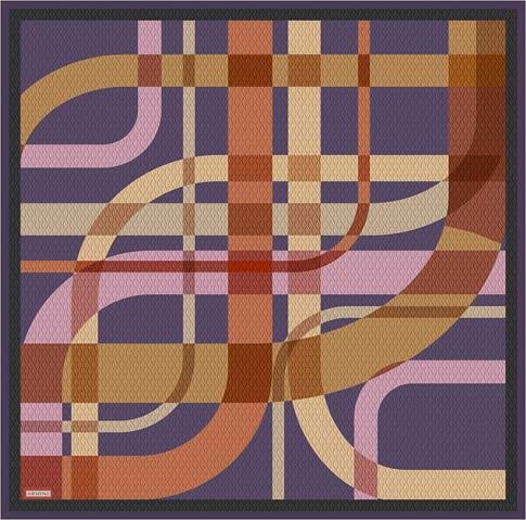 Armine Monogram Desenli Saf İpek Twill Eşarp 9429D 51