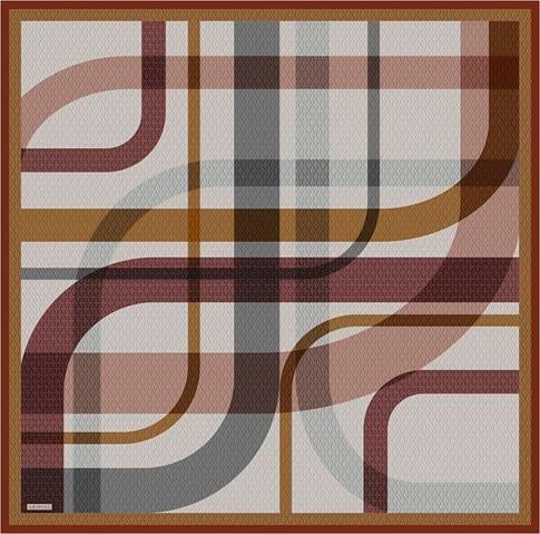 Armine Monogram Desenli Saf İpek Twill Eşarp 9429D 81