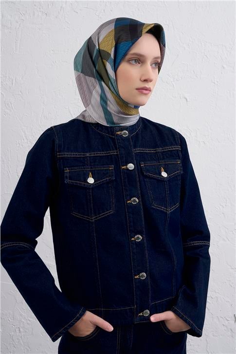 Armine Monogram Desenli Saf İpek Twill Eşarp 9429D 82