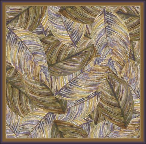 Armine Klasik Desenli Saf İpek Twill Eşarp 9430D 01 