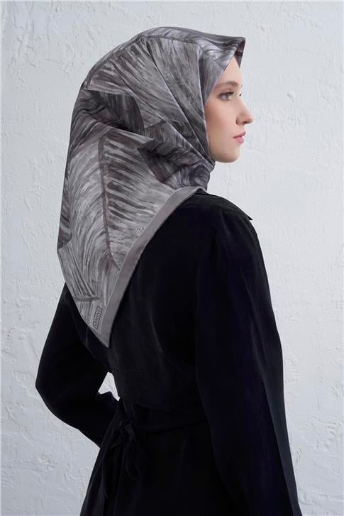 Armine Klasik Desenli Saf İpek Twill Eşarp 9430D 84