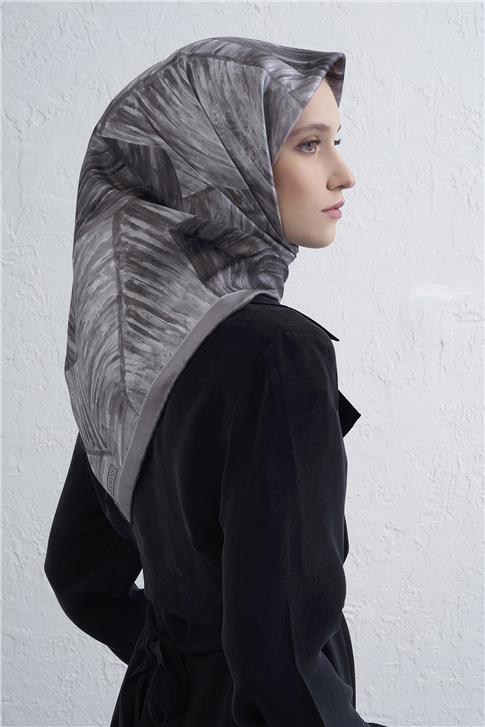 Armine Klasik Desenli Saf İpek Twill Eşarp 9430D 84
