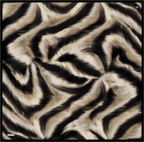 Armine Leopar Desenli Saf İpek Twill Eşarp 9432D 02