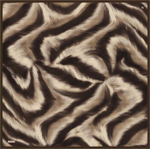 Armine Leopar Desenli Saf İpek Twill Eşarp 9432D 35