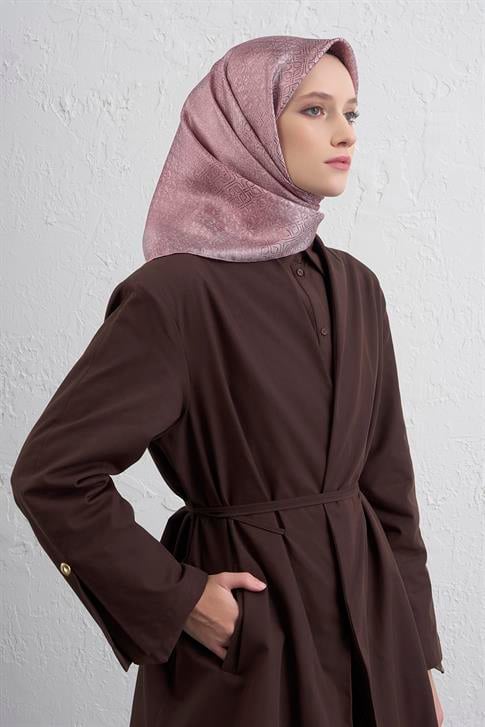 Armine Klasik Desenli Saf İpek Twill Eşarp 9437D 14