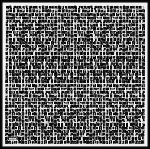 Armine Geometrik Desenli Saf İpek Twill Eşarp 9438D 59