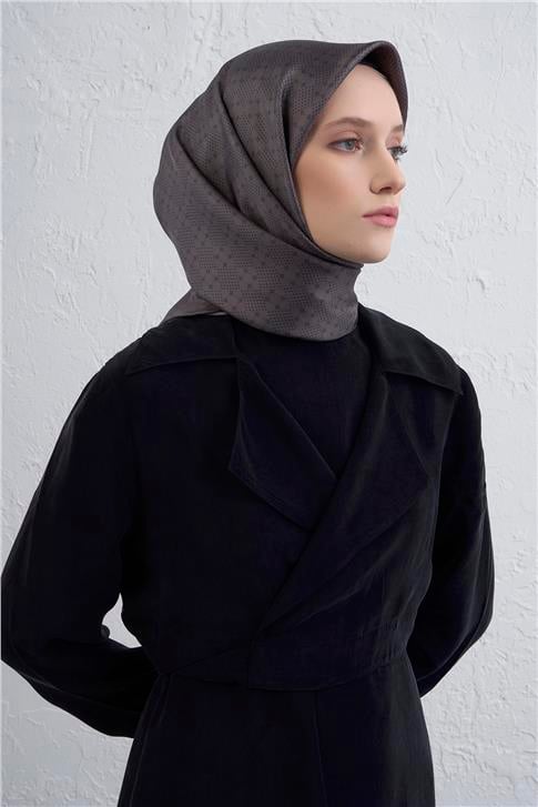 Armine Monogram Desenli Saf İpek Twill Eşarp 9440D 60