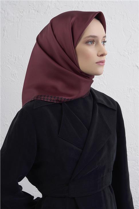 Armine Su Yolu Desenli Saf İpek Twill Eşarp 9443D 04