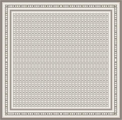 Armine Klasik Desenli Saf İpek Twill Eşarp 9301D 05