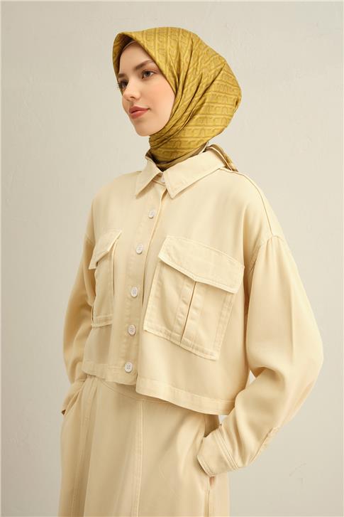 Armine Klasik Desenli Saf İpek Twill Eşarp 9301D 32