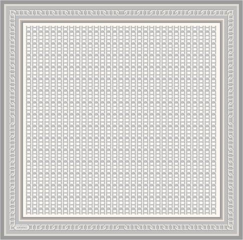 Armine Klasik Desenli Saf İpek Twill Eşarp 9301D 83