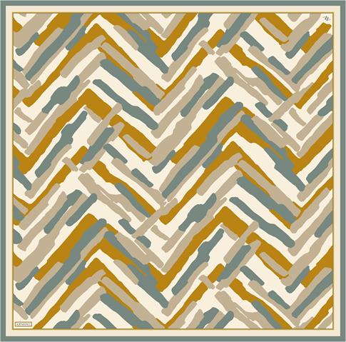 Armine Geometrik Desenli Saf İpek Sura Eşarp 9303D 03