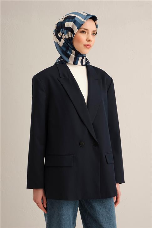 Armine Geometrik Desenli Saf İpek Sura Eşarp 9303D 86