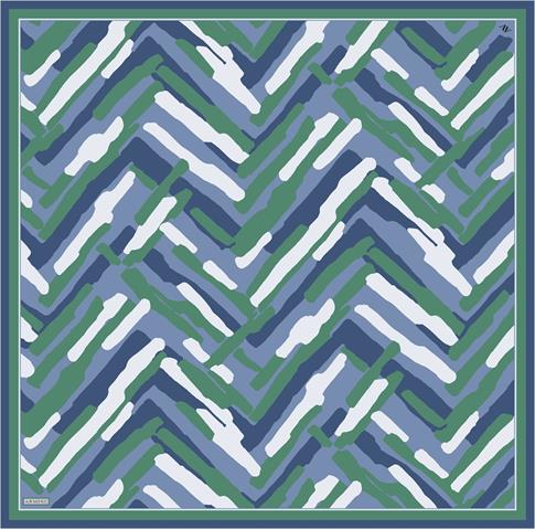 Armine Geometrik Desenli Saf İpek Twill Eşarp 9303D 81